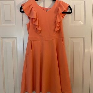 Beautiful girls size 12 coral colored dress.